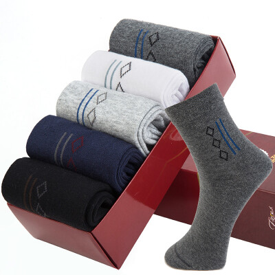 

Hengyuanxiang 5 Pairs Men's Cotton Breathable Thin Socks