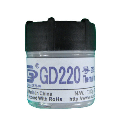

GD Brand GD220 Thermal Paste Grease Silicone Heat Sink Compound Gray Net Weight 20 Grams For LED CPU Cooler Fan Can Packaging CN20
