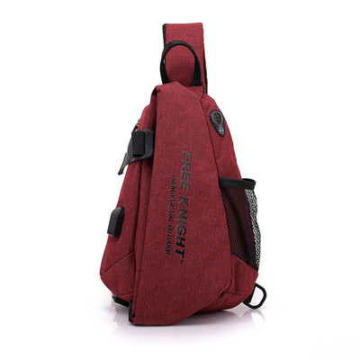 

NeillieN Male Chest bag USB Charging Sling Shoulder bags Mens Leisure Messenger Bag Crossbody ultra-light Outdoor Tourism bags