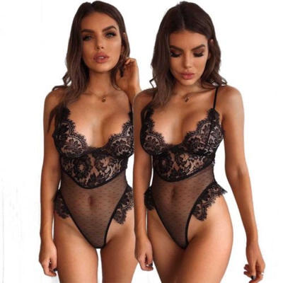 

Plus Size Sexy-Lingerie Women Babydoll Nightwear G-String See-through Sleepwear