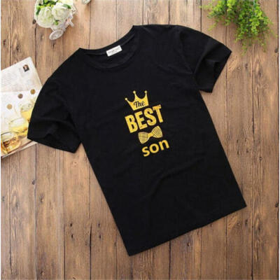 

Dad&Son T-Shirt Daddy Baby Kid KING BEST Matching Shirts Family Clothes Tops