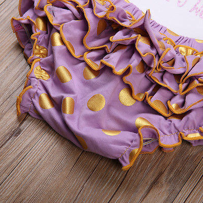 

3Pcs Toddler Newborn Baby Girls RompersTutu PantsHeadband Outfits Set Clothes