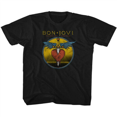 

Bon Jovi Rock Band Bad Name Black Toddler Little Boys T-Shirt Tee