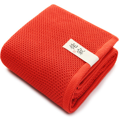 

Sanli combed cotton tranquil honeycomb bath towel 68 × 140cm yarn intertwined shower wrapped towel crimson