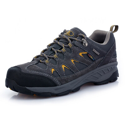 

THE FIRST OUTDOOR hiking shoes full palm air cushion low to help wear breathable cross-country running shoes 084089 male models dark gray 41 yards