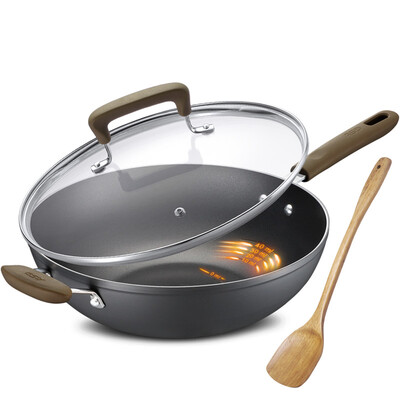 

Ai Shida 32CM oil you control the new non-stick frying pan CL32Y5WT non-stick pan less frying pan induction cooker general