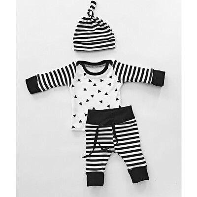 

3pcs Newborn Toddler Infant Baby Boy Girl Clothes T-shirt TopsPants Outfits Set