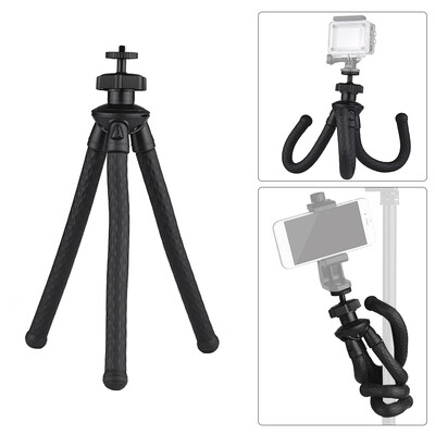 

Universal Flexible Octopus Tripod Handy Tripod Stand Set 360 Degree Rotation Holder with Camera Connector Phone Remote Control for