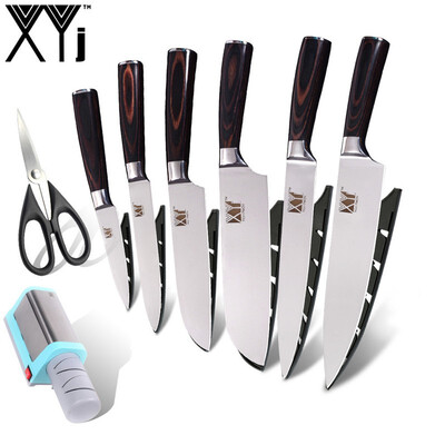 

XYj 35" 5" 7" 8" inch Kitchen Knives Scissor Stainless Steel Knife Kitchen Blue Electric Knife Sharpener
