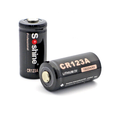 

Soshine CR123A Disposable Battery 30V 1600mAh for Camera 2PCS