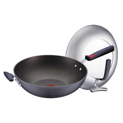

Jingdong Supermarket] Supor supor fire red point 3 generation titanium Pro no oil smoke non-stick wok 34cm induction cooker general · can stand cover PC34H2
