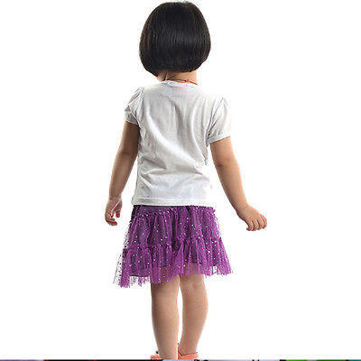 

2pcs Toddler Kids Baby Girls Outfits T Shirt TopsTutu Skirt Dresses Clothes Set