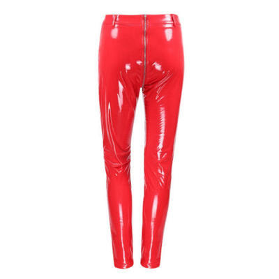 

Spring Lady PU leather Pencil Pants Women Solid Back Zipper Jeans Female Trouser