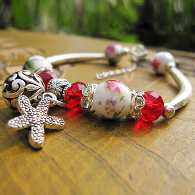 

NeillieN Bracelets Handmade Miao jewelry Chinese style bracelet Lady ceramic braceletRadiation protection Bracelet5pc