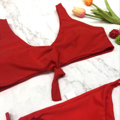 

Padded Bra Bikini Set Swimsuit Women Bandage Push-up Triangle Swimwear Bathing