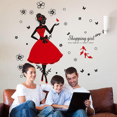 

New Girl wall stickers home Decorative Wall Decals for Living Room Bedroom Decor