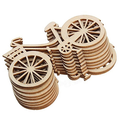 

UpperX Wooden Bicycle Shape Embellishments Craft Christmas Tree Hanging Pendant Tags Ornament For Art DIY Craft Scrapbooking 10Pcs