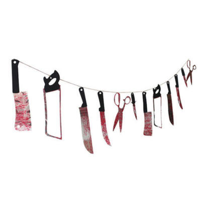 

Hanging Bloody Hands Arms Halloween Horror Props Garland Banner Decoration AU