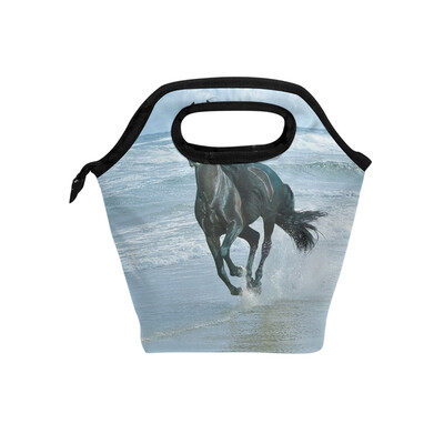 

Lunch Bag Tote Bag Beach Horse Travel Picnic Organizer Lunch Holder Handbags Lunch Bag Box