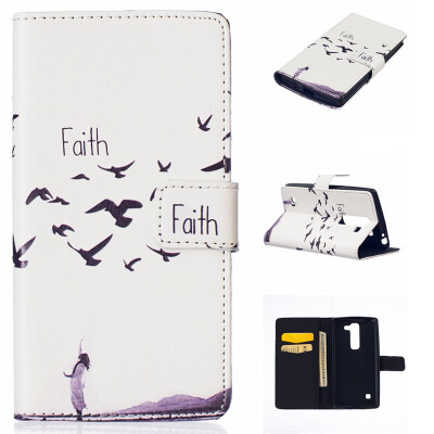 

Faith Design PU Leather Flip Cover Wallet Card Holder Case for LG Magna H502