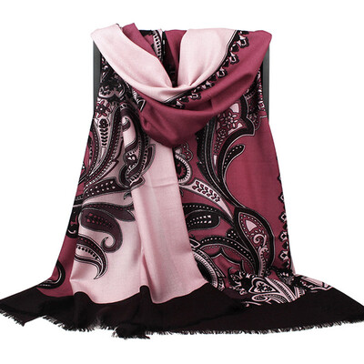 

Miss Bao Shengxiang wool scarf chain printing large shawl autumn&winter warm extended collar w9911 classic belt