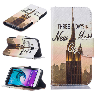 

Tower Design PU Leather Flip Cover Wallet Card Holder Case for SAMSUNG GALAXY J3