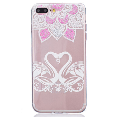 

Swan Pattern Soft Thin TPU Rubber Silicone Gel Case Cover for IPHON 7 Plus