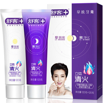 

Shu Ke Yi early&late three-dimensional fire morning&evening toothpaste 120g 120g