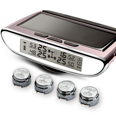 

Iron metal mate tire pressure monitoring solar wireless external wisdom 960W rose gold
