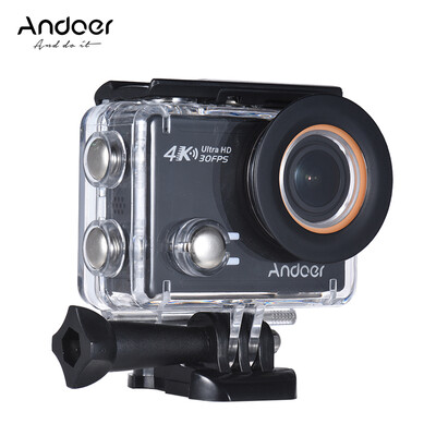

Andoer AN100 4K WiFi Action Sports Camera 30MP 1080P120fps 20" IPS Screen 170° Wide Angle Waterproof 45m Support Gyro G-sensor F