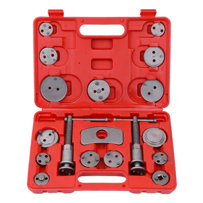 

18pcs Auto Universal Disc Brake Caliper Car Wind Back Pad Piston Compressor Automobile Garage Repair Tool Kit Set with Case