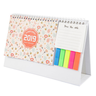 

Jinlongxing Glosen pig year calendar 2019 calendar with notes paper calendar notes office supplies flowers core 8833