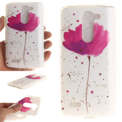 

Purple orchid Pattern Soft Thin TPU Rubber Silicone Gel Case Cover for LG D337