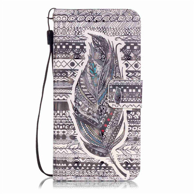 

Plumes Design PU Leather Flip Cover Wallet Card Holder Case for IPHONE 7 PLUS