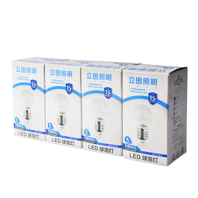 

Li Li LITIL 5W LED bulb E27 large screw energy saving bulb light white 4 installed