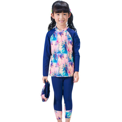 

QIHAI 6609-8 Children's swimsuit suit girl sunscreen swimsuit jellyfish clothes comfortable split long-sleeved trousers hot spring swimwear  code