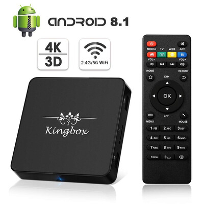 

Kingbox Android 81 TV Box Model X 2GB RAM 16GB ROM Quad-Core Support Dual-Band WiFi 24G5G4K3DH265 S