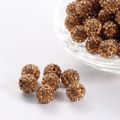 

PH PANDAHALL 100 pcs Round Clay Disc Ball Beads Polymer Clay Imitation Diamonds