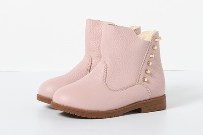 

Girls Waterproof Side Zipper Short Ankle Autumn & Winter Boots