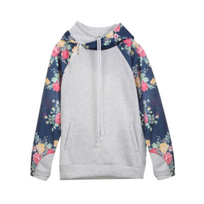 

women Long Sleeve printed Hoodie Sweatshirt Sweater Hooded Coat Pullover Tops