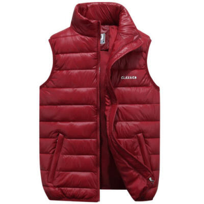 

New Winter Men Vest Sleeveless Puffer Warm Outwear Zipper Padded Jacket Coat CA