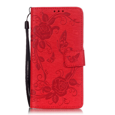 

Red Butterfly Style PU Leather Flip Cover Wallet Card Holder Case for HUAWEI P9LITE