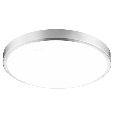 

Three male aurora led ceiling lamp modern simple atmosphere round master bedroom lamp study lamp third gear color 24W silver