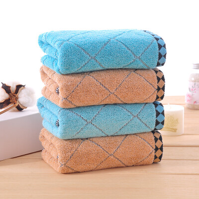 

Everbright Home Textiles AB yarn cotton towels Lingge jacquard towel soft absorbent mixed color 4 loaded 92g / Article 34 * 69cm / Article