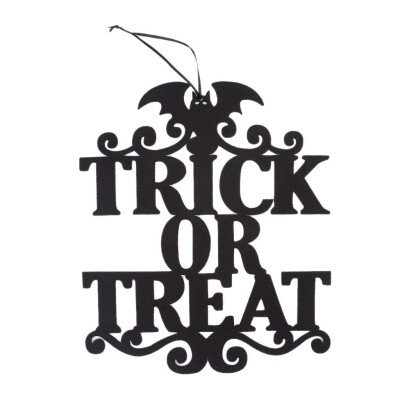 

UpperX Halloween Hanging Banner Trick Or Treat Wall Decor Pendant Sign Board For Theme Party Birthday DIY Supplies