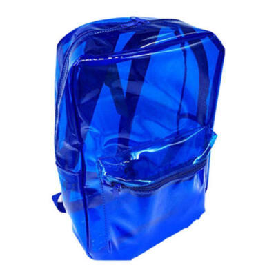 

Girls Summer Clear Transparent Backpack Satchel Tote With Laser Shoulder Straps