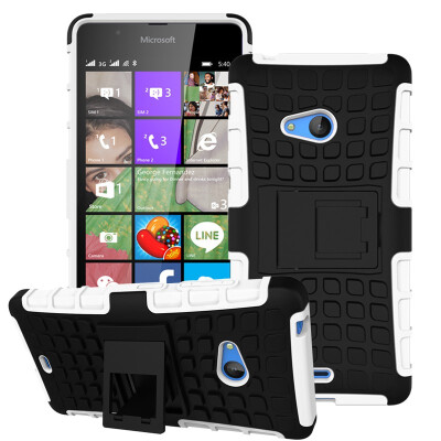 

Fivice Nokia Lumia 540 Case TPU anti-fall tire pattern back clip bracket phone case