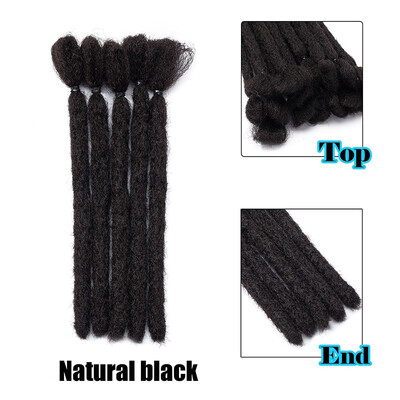 

6 Dreadlock Extension Handmade Dread Synthetic Soft Fax Locs Crochet Twist Braiding Reggae Hair Hip-Pop Hair Box Braiding For Men