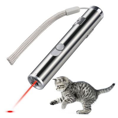 

Cat Chaser Toy 3 in 1 Multi-function Funny Cat Laser Toy Interactive USB Rechargeable LED Light Pointer Exercise Training Tool