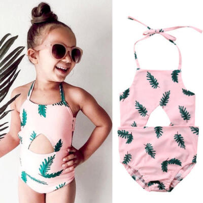 

Baby Girl Kids Swimmable Bikini Bathing Swimsuit Swimwear Bikini Tankini Costume